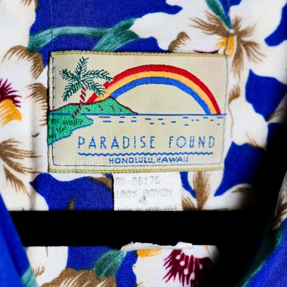 Vintage Paradise Found Hawaiian Shirt - Picture 2 of 4
